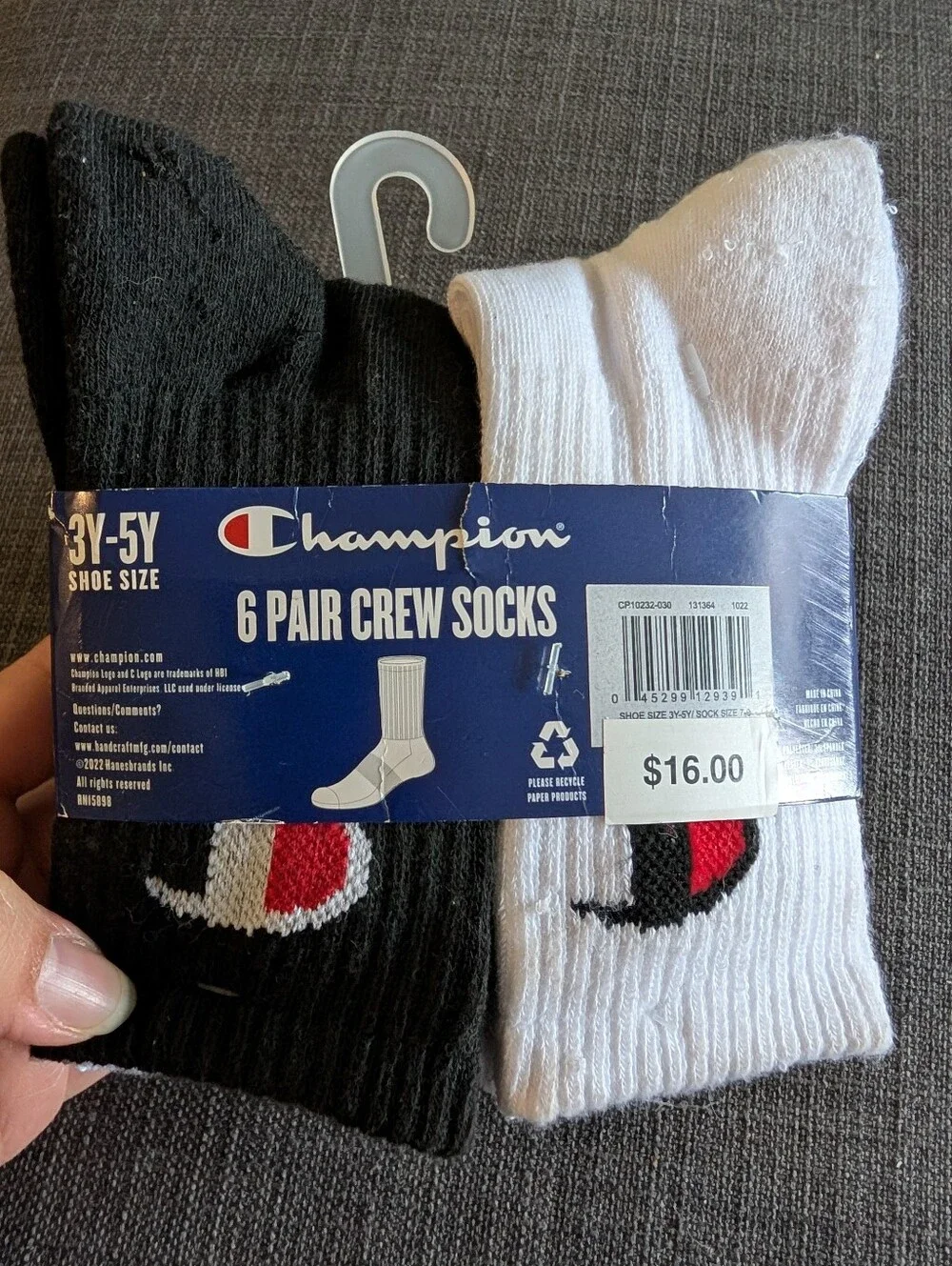 Boy's Champion Size 3 Year To 5 Year Socks!